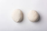 View from the top of two frozen Neapolitan pizza dough balls - La Pizza Hub