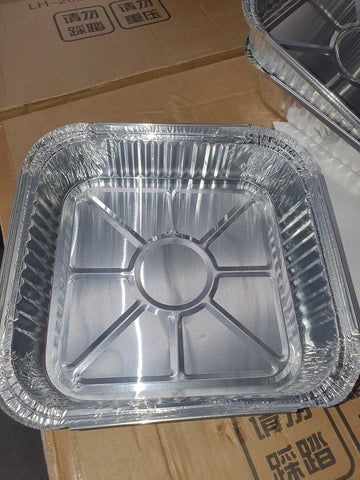 SQUARE ALUMINUM TRAY 20.5x20.5x4cm