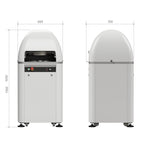 Dimensions of the VITELLA rounder and divider 660mm wide 700mm deep 1450mm high - La Pizza Hub