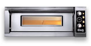 Moretti iDeck single deck commercial pizza oven with display on a white background - La Pizza Hub