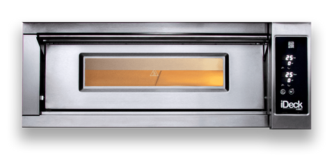 Moretti single deck commercial oven with digital controls on a white background - La Pizza Hub