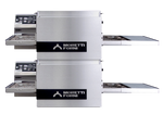 Stainless steel kitchen equipment with Moretti Forni branding on a white background - La Pizza Hub