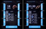 Two screens showing a cooking timer with temperature settings for brioche baking - La Pizza Hub