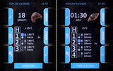 Two screens showing a cooking timer with temperature settings for brioche baking - La Pizza Hub