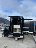 hydraulic lift cargo box Piaggio Ape food truck - La Pizza Hub