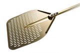 GOLD LINE PERFORATED PEEL 36x36 cm WITH G.H.A. JAPANESE SPECIAL TREATMENT, Pizza tool, GI METAL, - La Pizza Hub